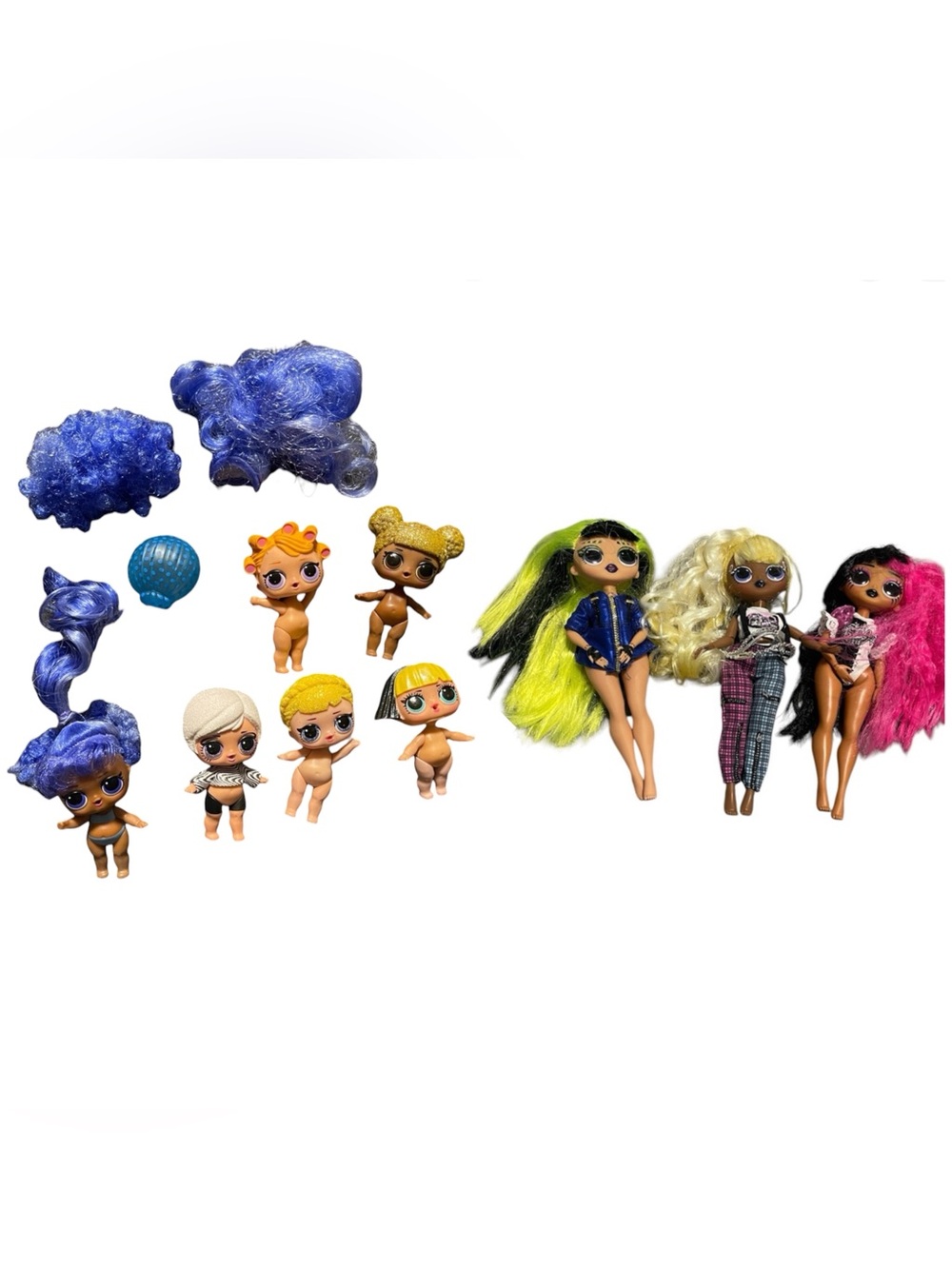 LOL Surprise OMG & Tots Doll Lot 8pc Skatepark QT Alt Grrrl Lady Diva Queen Bee